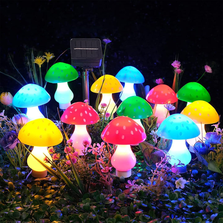 Zeitgenössische kreative wasserdichte Solar-Pilz-Kunststoff-LED-Landschaftsbeleuchtung Außenlichter für den Garten | Karnz