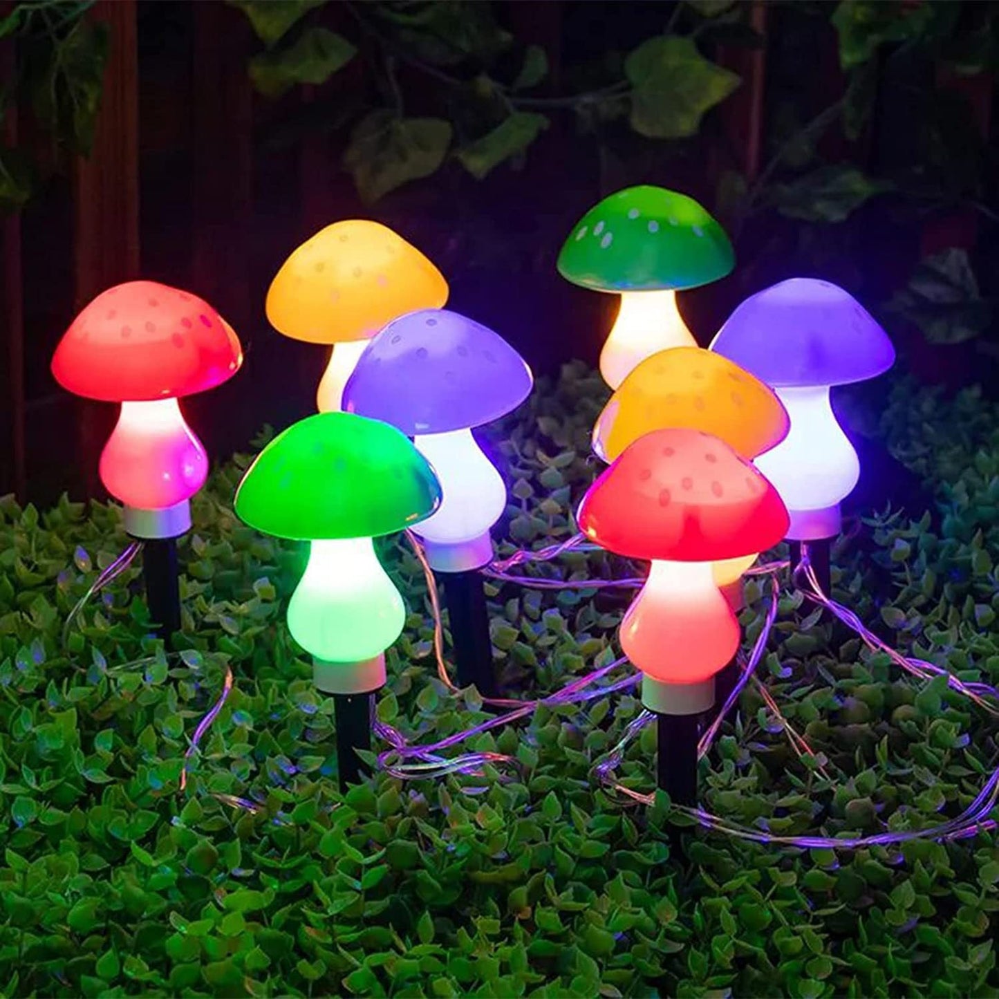 Zeitgenössische kreative wasserdichte Solar-Pilz-Kunststoff-LED-Landschaftsbeleuchtung Außenlichter für den Garten | Karnz