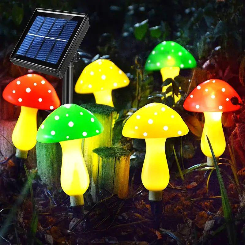 Zeitgenössische kreative wasserdichte Solar-Pilz-Kunststoff-LED-Landschaftsbeleuchtung Außenlichter für den Garten | Karnz