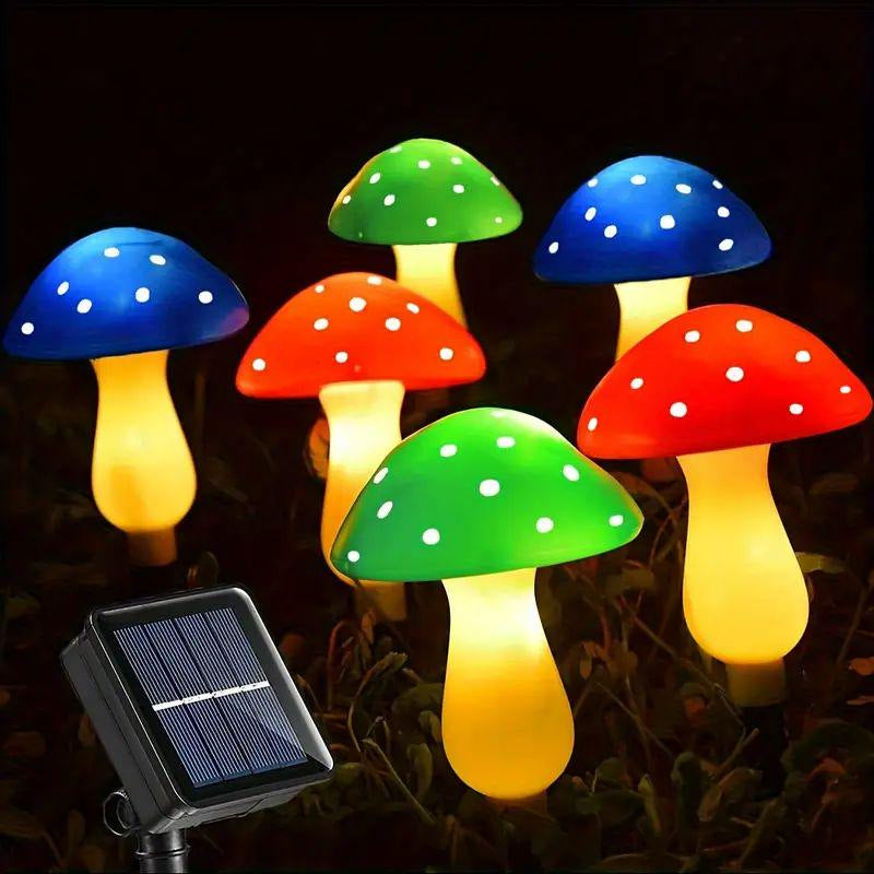 Zeitgenössische kreative wasserdichte Solar-Pilz-Kunststoff-LED-Landschaftsbeleuchtung Außenlichter für den Garten | Karnz