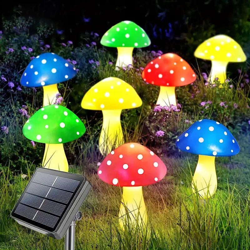 Zeitgenössische kreative wasserdichte Solar-Pilz-Kunststoff-LED-Landschaftsbeleuchtung Außenlichter für den Garten | Karnz