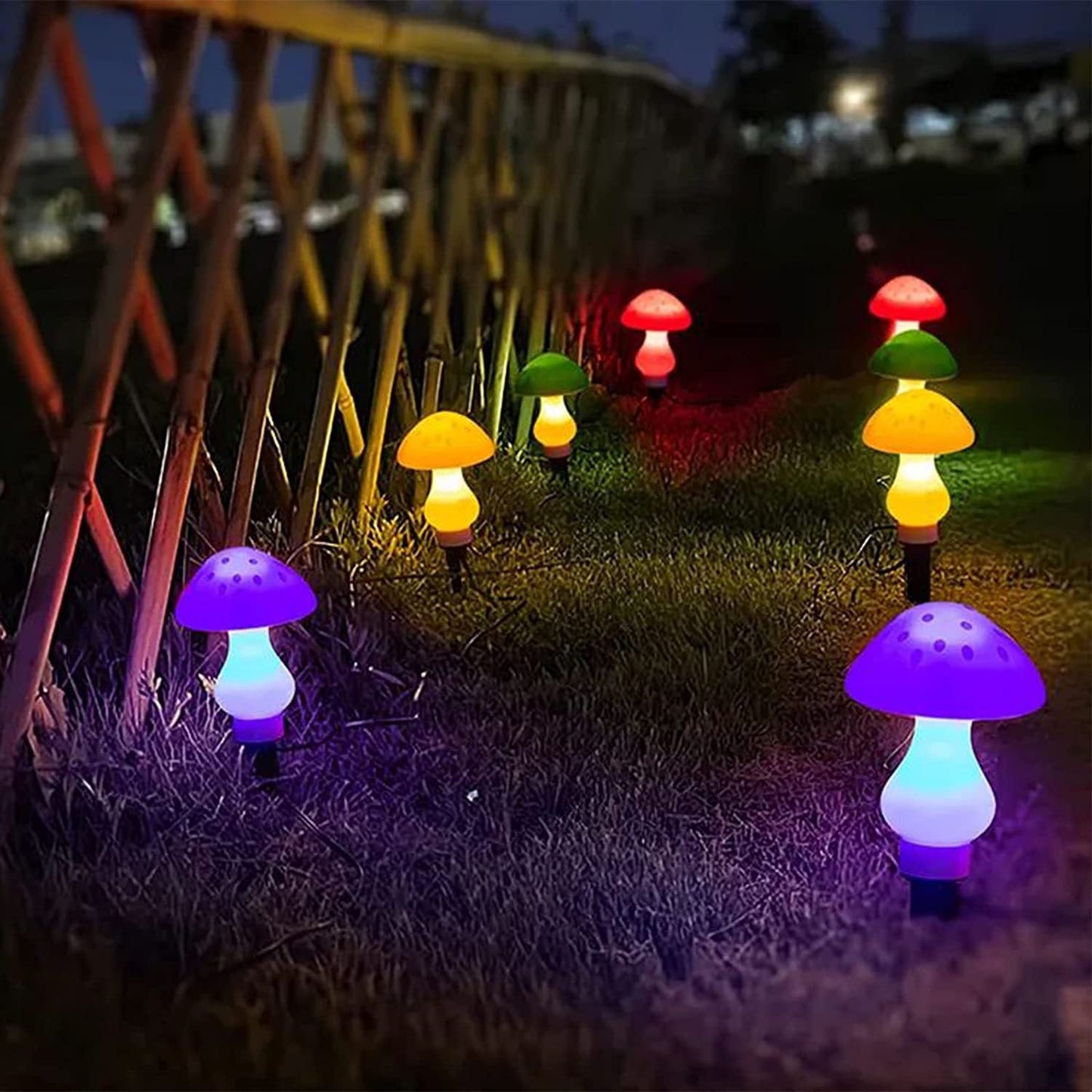 Zeitgenössische kreative wasserdichte Solar-Pilz-Kunststoff-LED-Landschaftsbeleuchtung Außenlichter für den Garten | Karnz