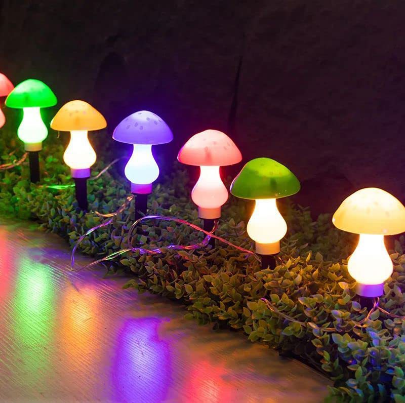 Zeitgenössische kreative wasserdichte Solar-Pilz-Kunststoff-LED-Landschaftsbeleuchtung Außenlichter für den Garten | Karnz