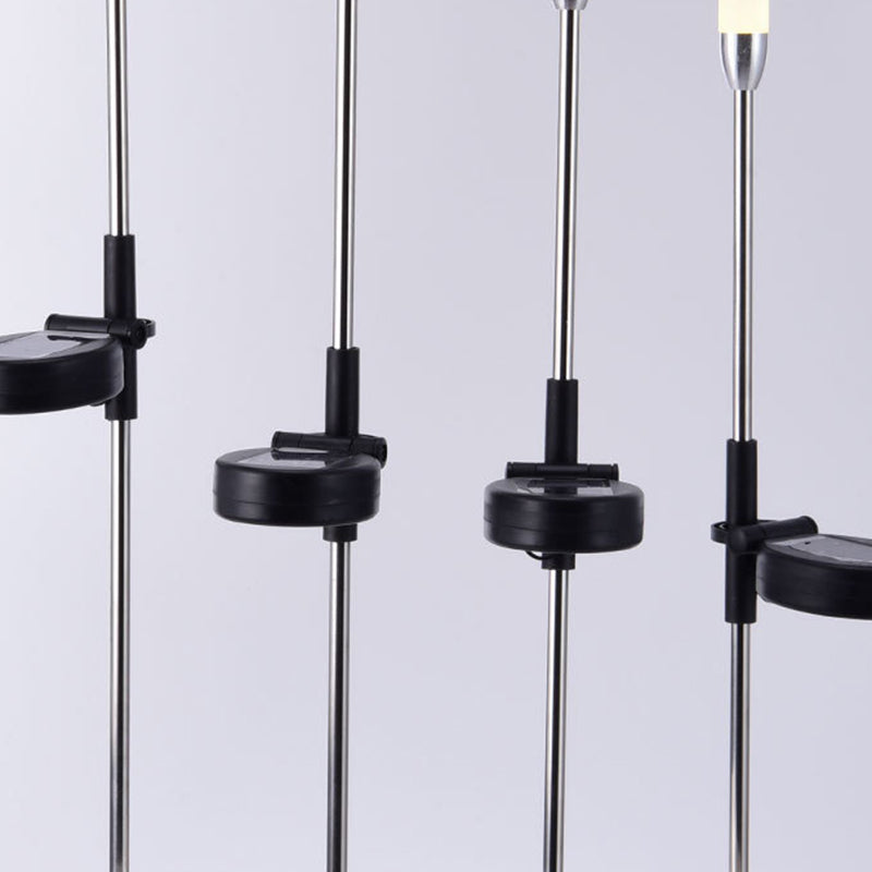 Wasserdichte Solar-Zylinderleuchte aus Acryl, Aluminium, Edelstahl und ABS mit LED-Beleuchtung für den Außenbereich und die Gartengestaltung