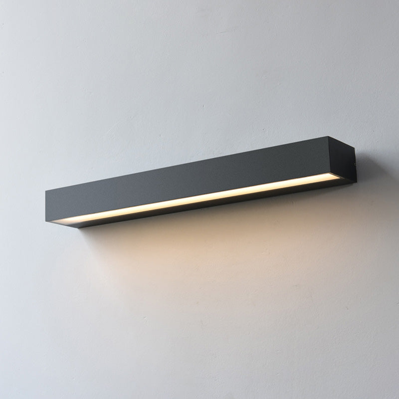 Rechteckige, wasserdichte LED-Wandleuchte aus Aluminium für den Garten