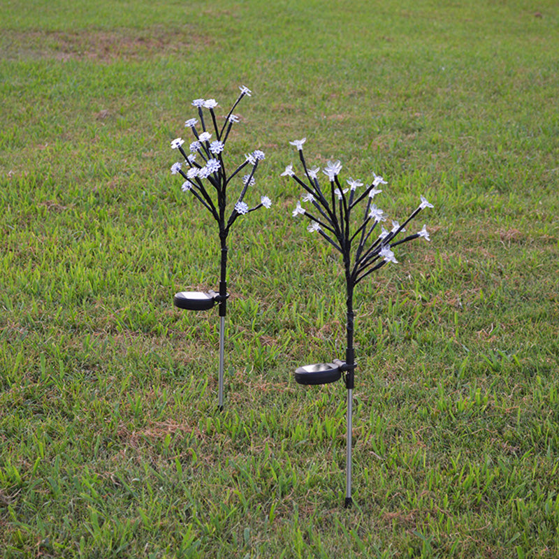 Moderne Art Deco Kirschblüte Lotus Kunststoff LED Outdoor Erdstecker Licht für Garten | Karnz
