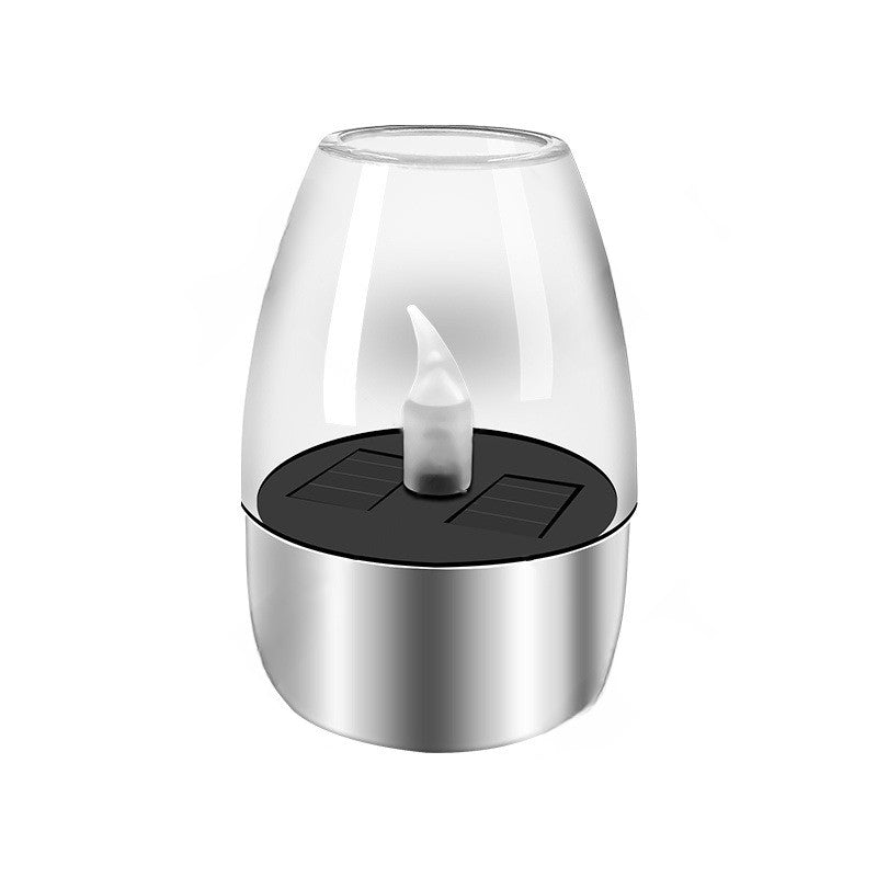 Moderner minimalistischer Kerzenrunde PC Edelstahl LED Außenlicht für den Garten | Karnz