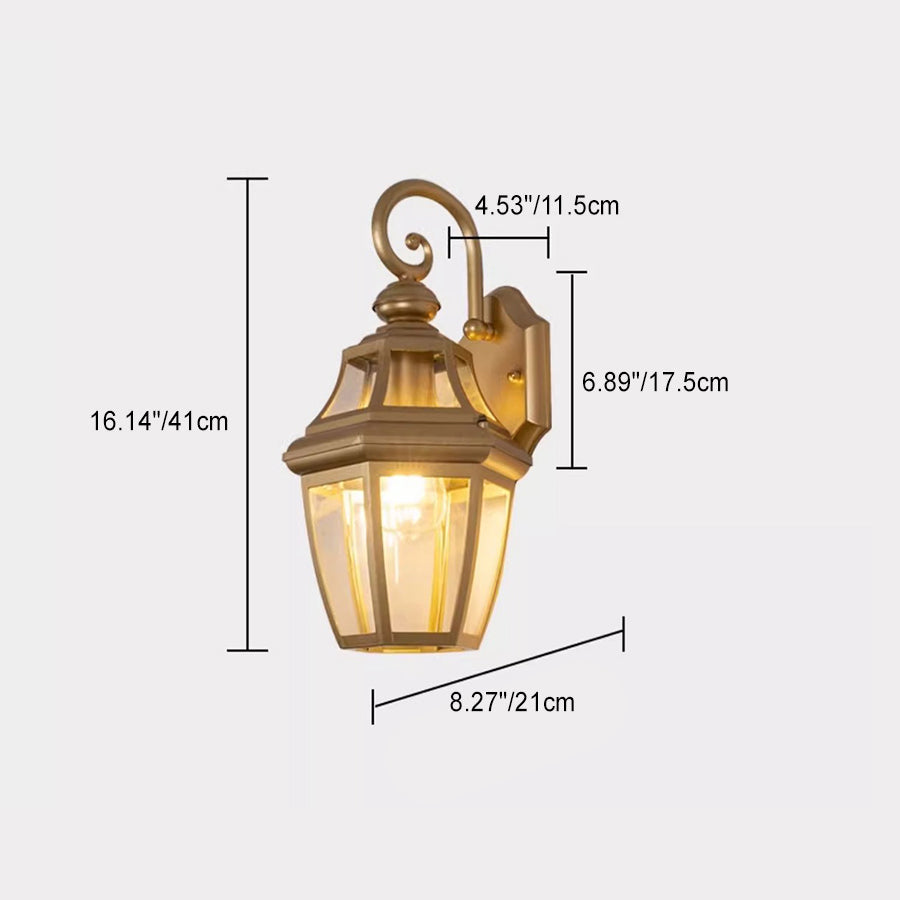Zeitgenössische nordische runde Gericht wasserdichte Glas-Hardware 1-Licht Wandleuchte Lampe für Außenpatio | Karnz