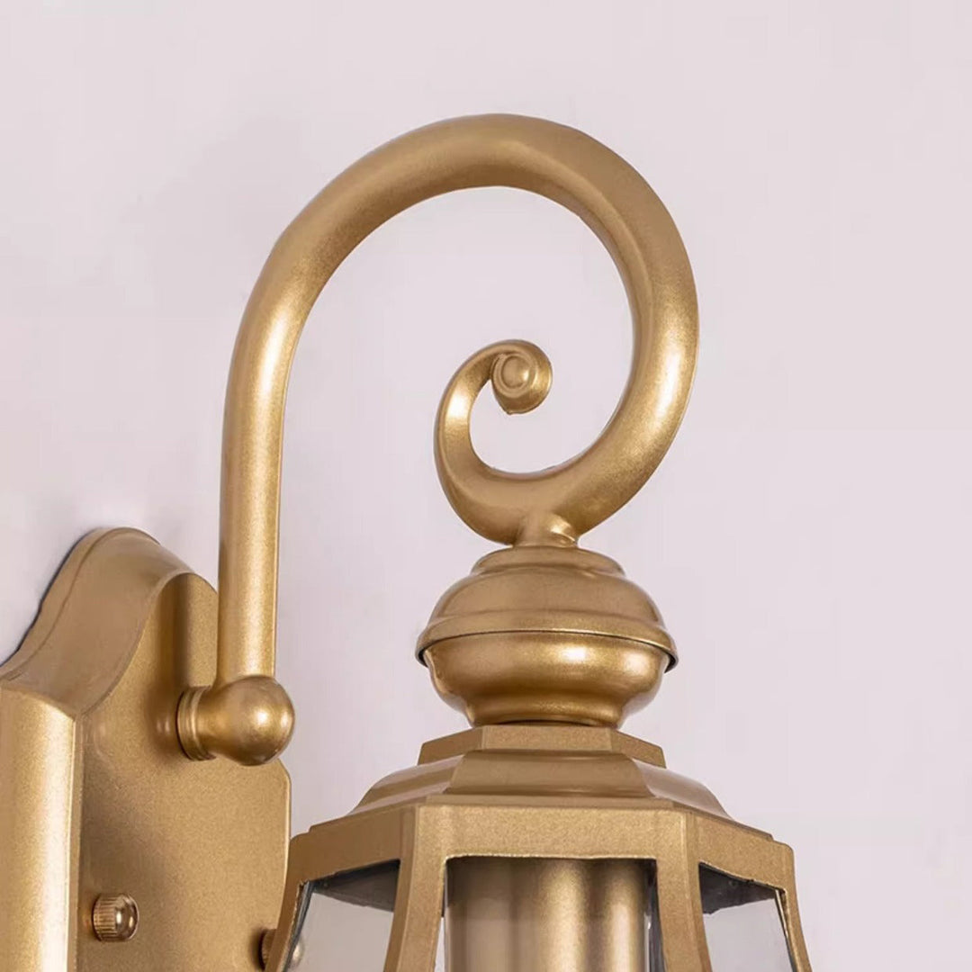 Zeitgenössische nordische runde Gericht wasserdichte Glas-Hardware 1-Licht Wandleuchte Lampe für Außenpatio | Karnz