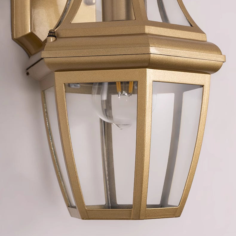 Zeitgenössische nordische runde Gericht wasserdichte Glas-Hardware 1-Licht Wandleuchte Lampe für Außenpatio | Karnz