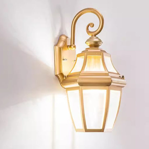 Zeitgenössische nordische runde Gericht wasserdichte Glas-Hardware 1-Licht Wandleuchte Lampe für Außenpatio | Karnz