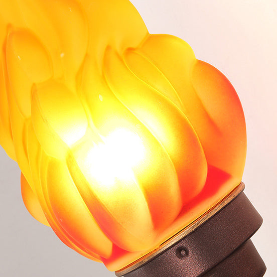 Traditionelle Vintage Fackelträgerform Glas Aluminium 1-Licht Wandlampe Für Außenbereich Patio | Karnz