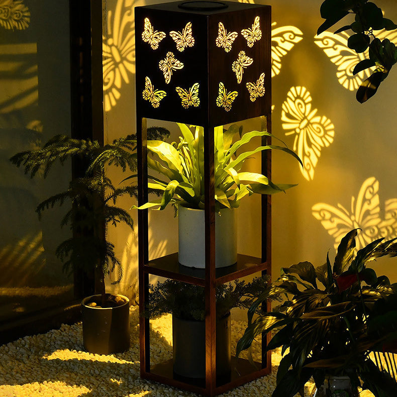 Moderne Minimalistische Rechteck Schmetterling Kolibri Libelle Eisen LED Außenlicht Für Garten | Karnz