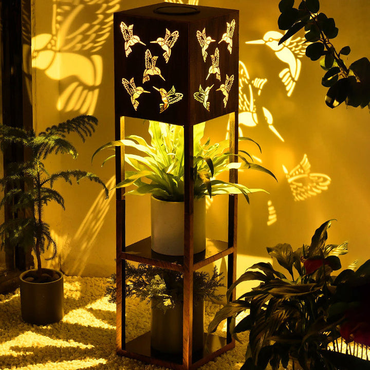 Moderne Minimalistische Rechteck Schmetterling Kolibri Libelle Eisen LED Außenlicht Für Garten | Karnz