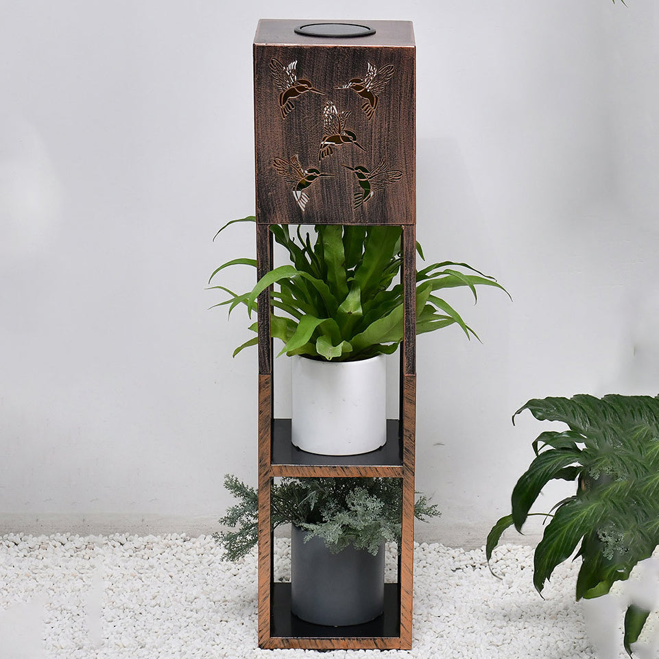 Moderne Minimalistische Rechteck Schmetterling Kolibri Libelle Eisen LED Außenlicht Für Garten | Karnz