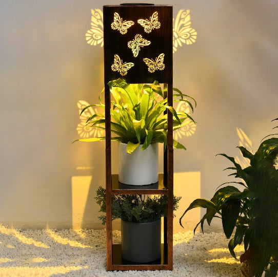 Moderne Minimalistische Rechteck Schmetterling Kolibri Libelle Eisen LED Außenlicht Für Garten | Karnz