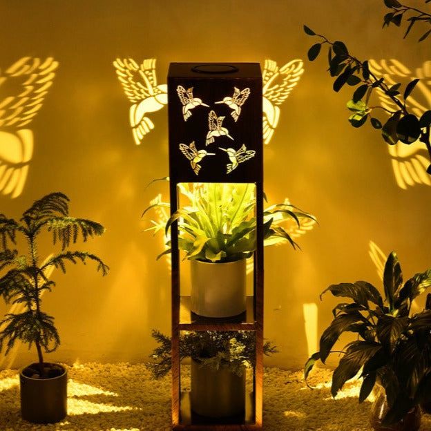 Moderne Minimalistische Rechteck Schmetterling Kolibri Libelle Eisen LED Außenlicht Für Garten | Karnz