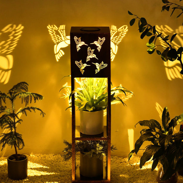 Moderne Minimalistische Rechteck Schmetterling Kolibri Libelle Eisen LED Außenlicht Für Garten | Karnz
