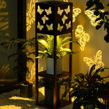 Moderne Minimalistische Rechteck Schmetterling Kolibri Libelle Eisen LED Außenlicht Für Garten | Karnz