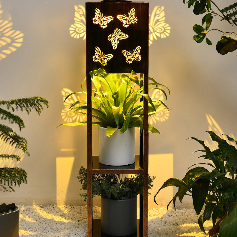 Moderne Minimalistische Rechteck Schmetterling Kolibri Libelle Eisen LED Außenlicht Für Garten | Karnz