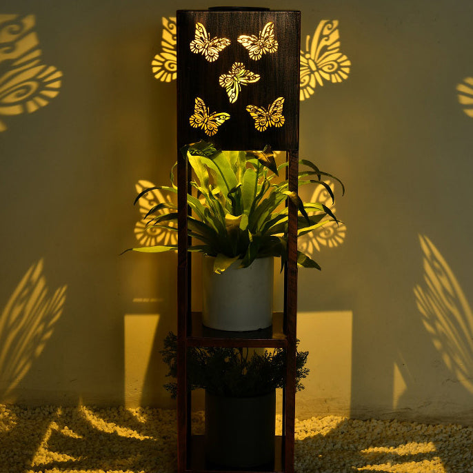 Moderne Minimalistische Rechteck Schmetterling Kolibri Libelle Eisen LED Außenlicht Für Garten | Karnz