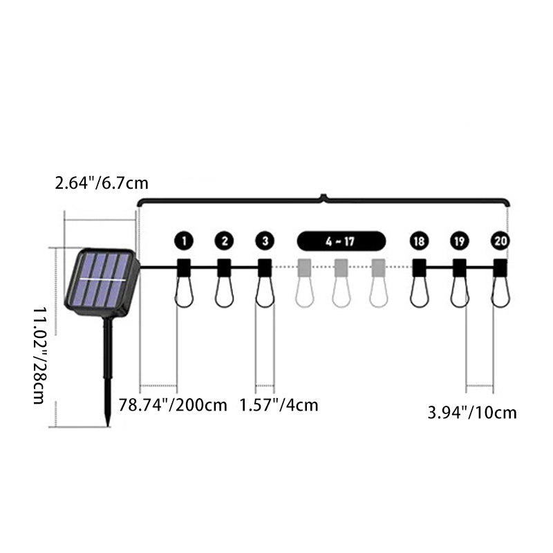 Moderner minimalistische runde lange Linien-Glas-Eisen-LED-Lichterkette für den Garten | Karnz