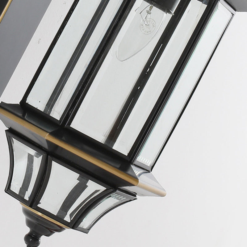 Traditionelle Vintage Runde Zylinder Glas Kupfer 1-Licht Wandleuchte Lampe Für Garten | Karnz