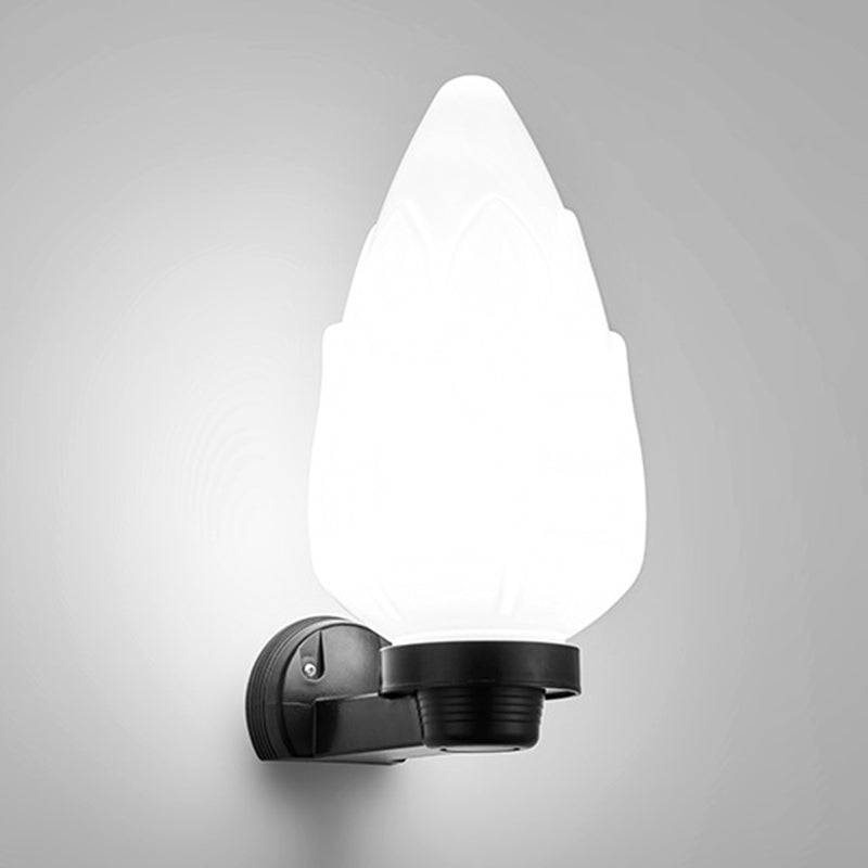 Moderne Schlichtheit Blumenform Quadratisch Zylinder Ball Acryl ABS Eisen 1-Licht Wandleuchte Lampe für Außenbereich Patio | Karnz