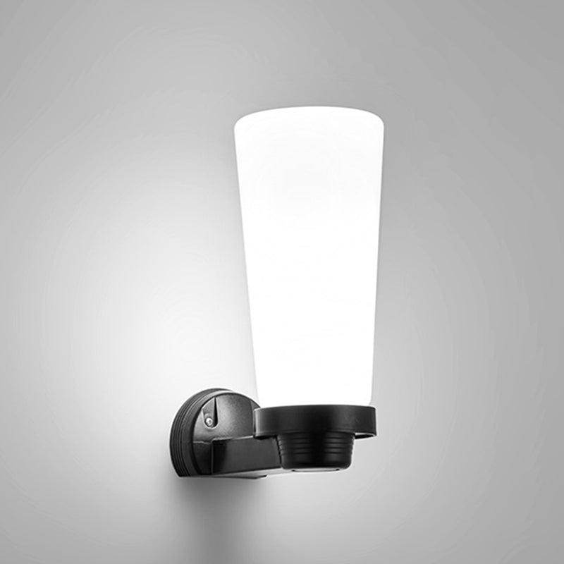 Moderne Schlichtheit Blumenform Quadratisch Zylinder Ball Acryl ABS Eisen 1-Licht Wandleuchte Lampe für Außenbereich Patio | Karnz