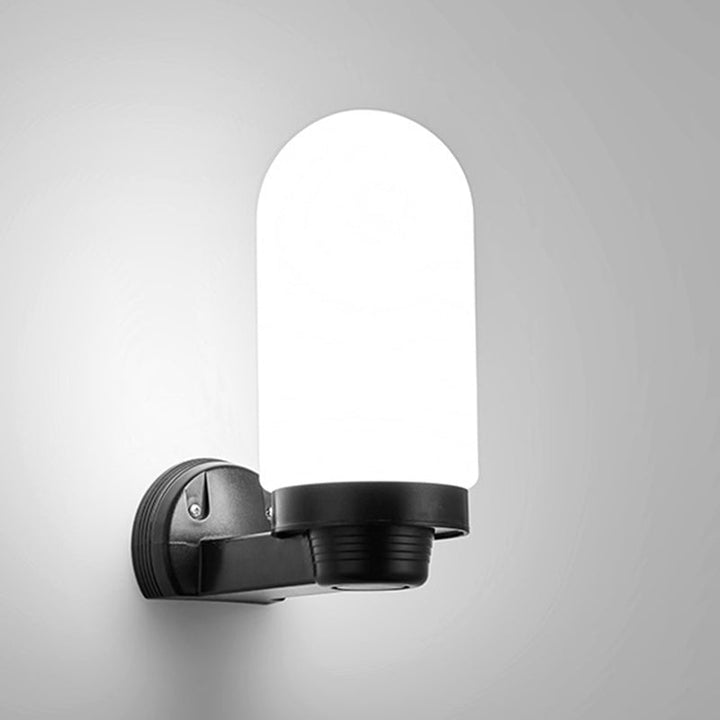 Moderne Schlichtheit Blumenform Quadratisch Zylinder Ball Acryl ABS Eisen 1-Licht Wandleuchte Lampe für Außenbereich Patio | Karnz