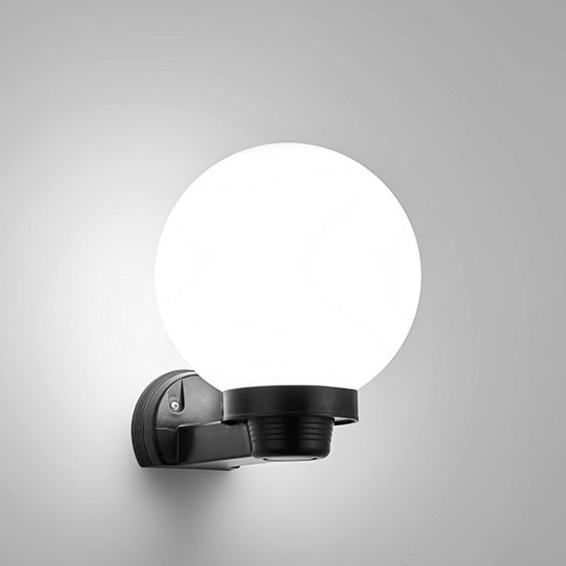 Moderne Schlichtheit Blumenform Quadratisch Zylinder Ball Acryl ABS Eisen 1-Licht Wandleuchte Lampe für Außenbereich Patio | Karnz