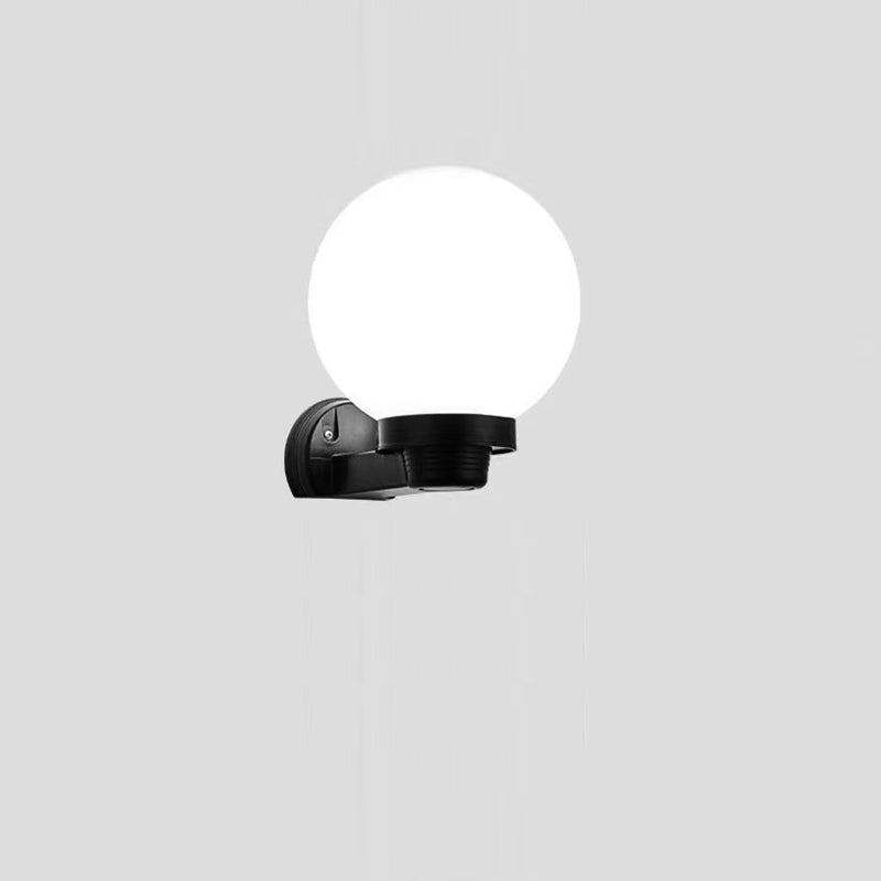 Moderne Schlichtheit Blumenform Quadratisch Zylinder Ball Acryl ABS Eisen 1-Licht Wandleuchte Lampe für Außenbereich Patio | Karnz