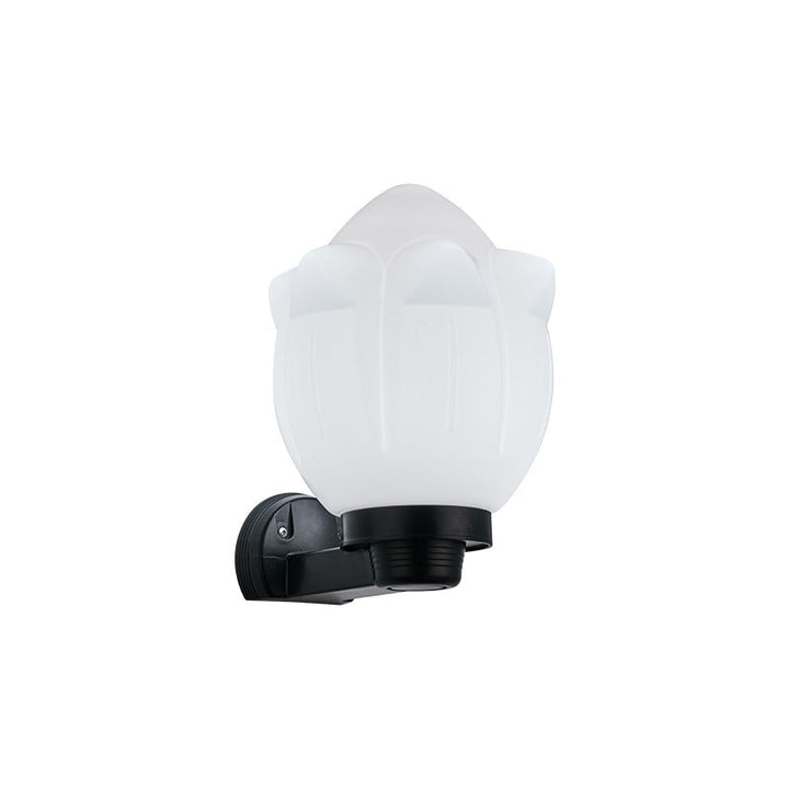 Moderne Schlichtheit Blumenform Quadratisch Zylinder Ball Acryl ABS Eisen 1-Licht Wandleuchte Lampe für Außenbereich Patio | Karnz