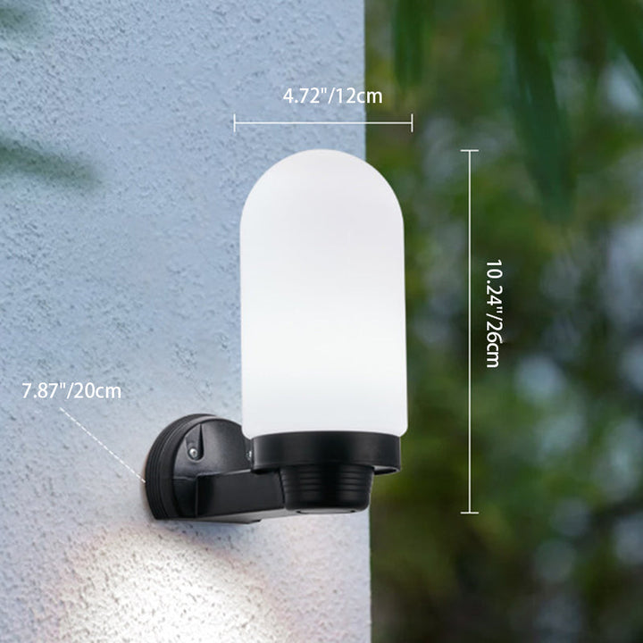 Moderne Schlichtheit Blumenform Quadratisch Zylinder Ball Acryl ABS Eisen 1-Licht Wandleuchte Lampe für Außenbereich Patio | Karnz