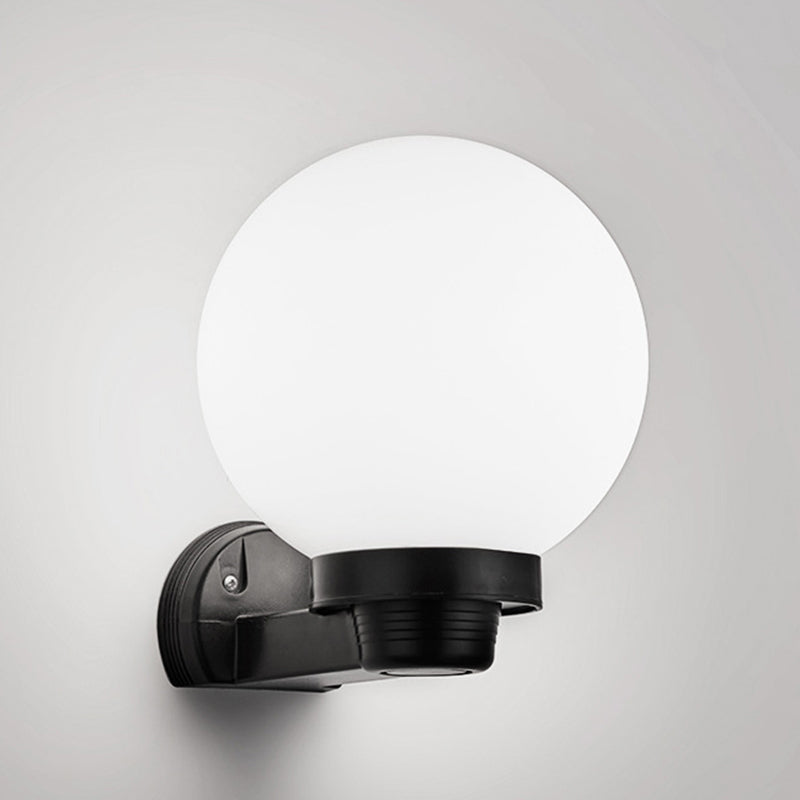 Moderne Schlichtheit Blumenform Quadratisch Zylinder Ball Acryl ABS Eisen 1-Licht Wandleuchte Lampe für Außenbereich Patio | Karnz