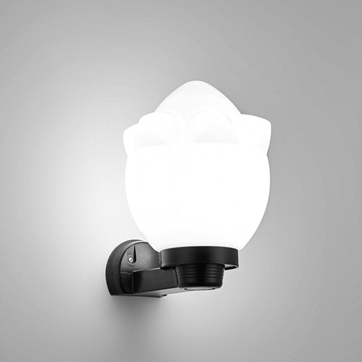Moderne Schlichtheit Blumenform Quadratisch Zylinder Ball Acryl ABS Eisen 1-Licht Wandleuchte Lampe für Außenbereich Patio | Karnz