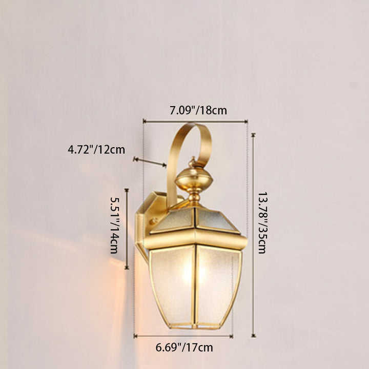 Zeitgenössische skandinavische sechseckige runde quadratische Glas Messing 1/3 Licht Wand-Sconce Lampe für Garten | Karnz