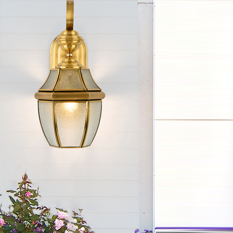 Zeitgenössische skandinavische sechseckige runde quadratische Glas Messing 1/3 Licht Wand-Sconce Lampe für Garten | Karnz