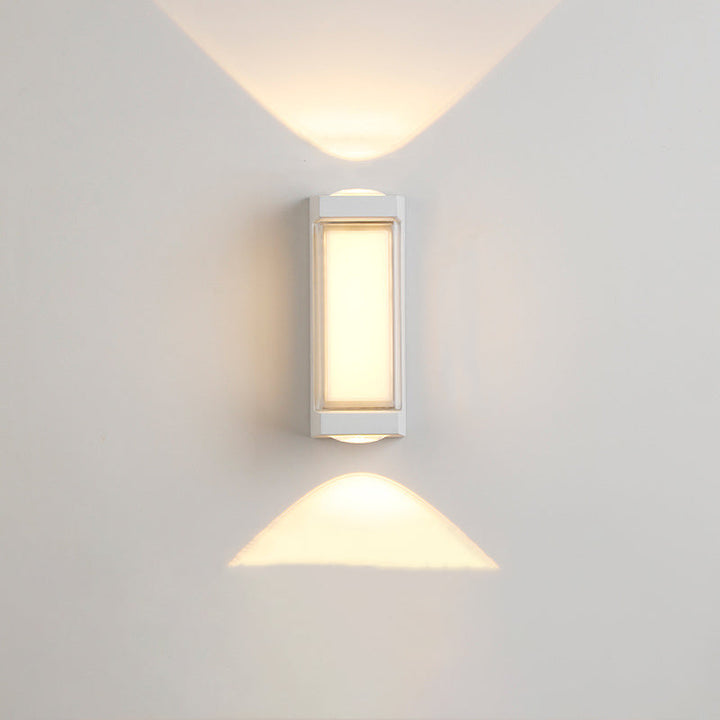 Moderne Einfachheit Rechteck Runde Diamant PC Aluminium LED Wandlampe Für Garten | Karnz