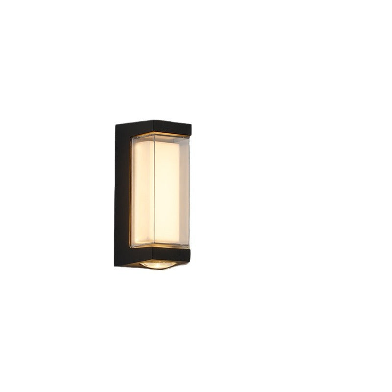 Moderne Einfachheit Rechteck Runde Diamant PC Aluminium LED Wandlampe Für Garten | Karnz