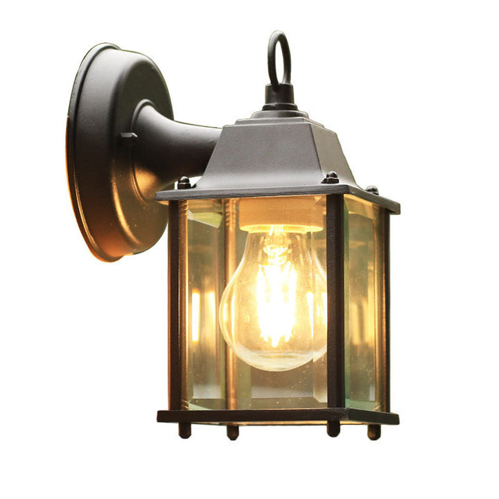 Moderner Minimalistischer Quadrat Rechteck Rund Glas Aluminium 1-Licht Wandleuchte Lampe Für Garten | Karnz