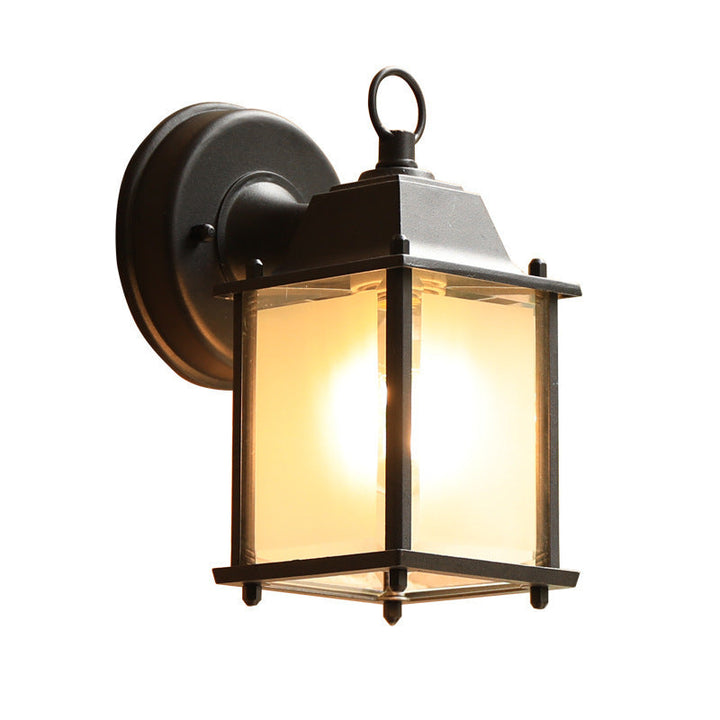 Moderner Minimalistischer Quadrat Rechteck Rund Glas Aluminium 1-Licht Wandleuchte Lampe Für Garten | Karnz