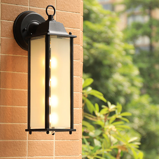 Moderner Minimalistischer Quadrat Rechteck Rund Glas Aluminium 1-Licht Wandleuchte Lampe Für Garten | Karnz