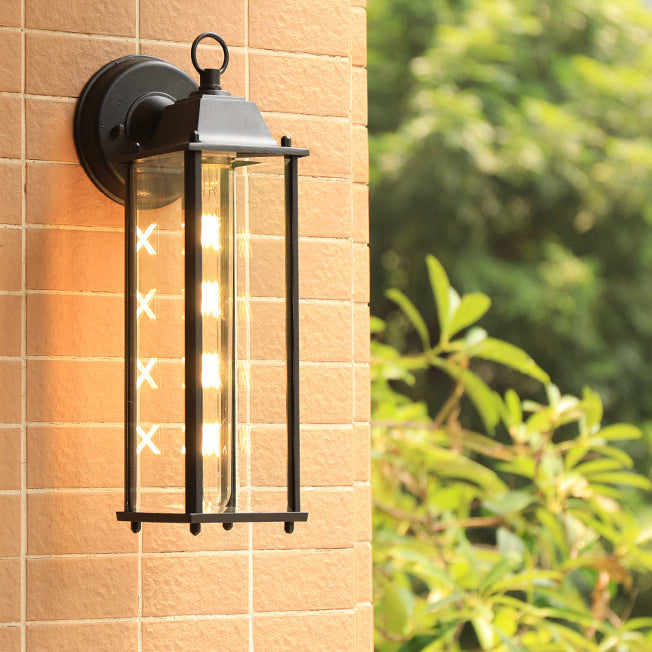 Moderner Minimalistischer Quadrat Rechteck Rund Glas Aluminium 1-Licht Wandleuchte Lampe Für Garten | Karnz