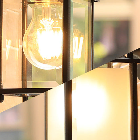 Moderner Minimalistischer Quadrat Rechteck Rund Glas Aluminium 1-Licht Wandleuchte Lampe Für Garten | Karnz