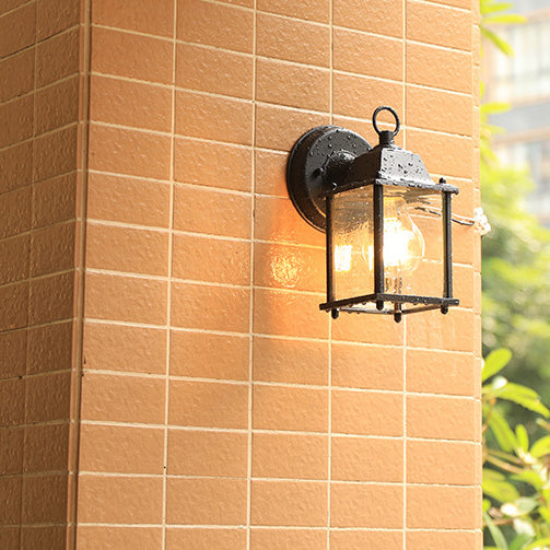 Moderner Minimalistischer Quadrat Rechteck Rund Glas Aluminium 1-Licht Wandleuchte Lampe Für Garten | Karnz