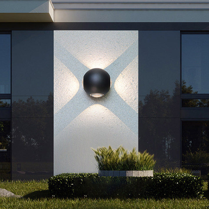 Moderne Minimalistische Runde Quadratische Orb Linse Aluminium LED Wand Sconces Lampe Für Garten | Karnz