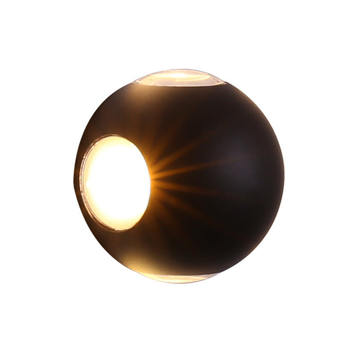 Moderne Minimalistische Runde Quadratische Orb Linse Aluminium LED Wand Sconces Lampe Für Garten | Karnz
