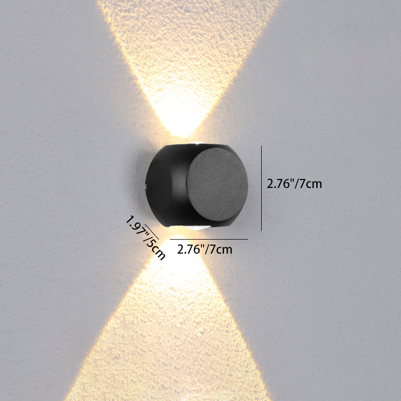 Moderne Minimalistische Runde Quadratische Orb Linse Aluminium LED Wand Sconces Lampe Für Garten | Karnz