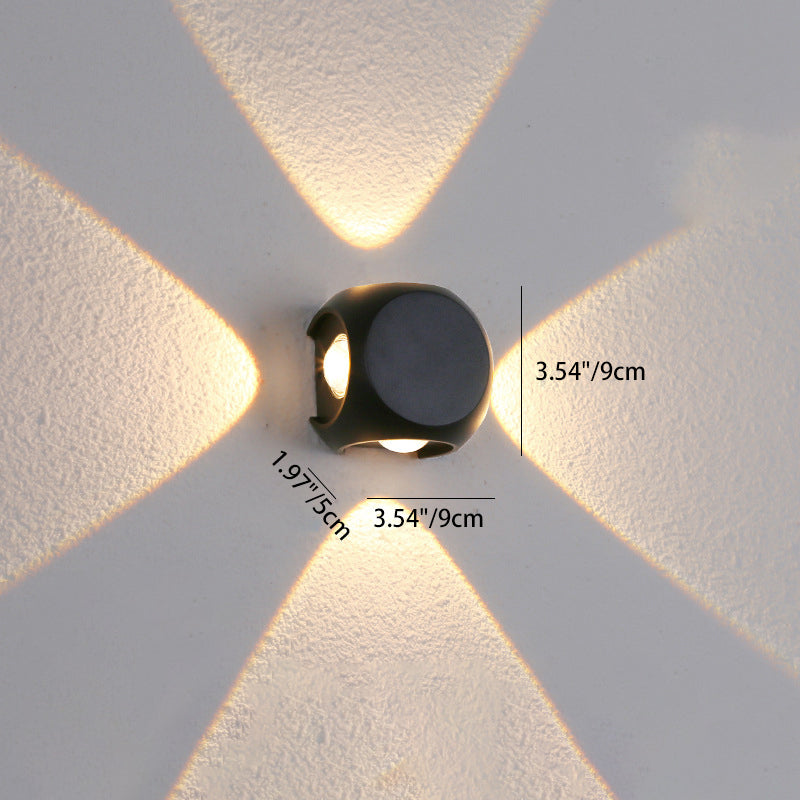 Moderne Minimalistische Runde Quadratische Orb Linse Aluminium LED Wand Sconces Lampe Für Garten | Karnz